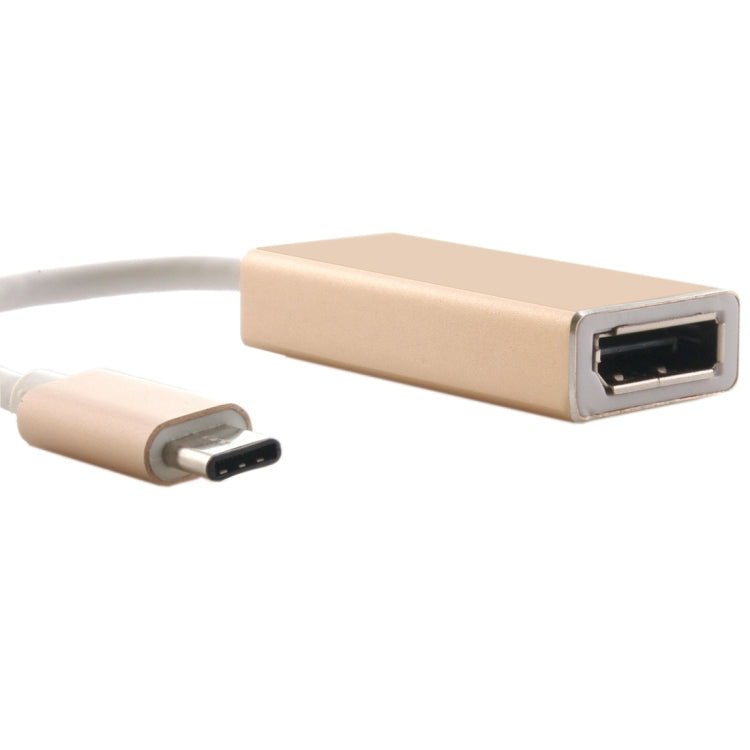 USB-C / Type-C 3.1 to Display Adapter Cable for MacBook 12 inch, Chromebook Pixel 2015, Nokia N1 Tablet PC, Length: About 10cm(Gold) - Cable & Adapter by PMC Jewellery | Online Shopping South Africa | PMC Jewellery | Buy Now Pay Later Mobicred