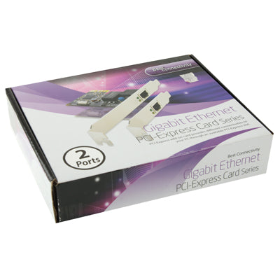 PCI-Express Dual Gigabit Ethernet Controller Card Adapter 2 Port RJ45 10/100/1000 BASE-T (IO-PCE8111-2GLAN) - Add-on Cards by PMC TechLife | Online Shopping South Africa | PMC TechLife