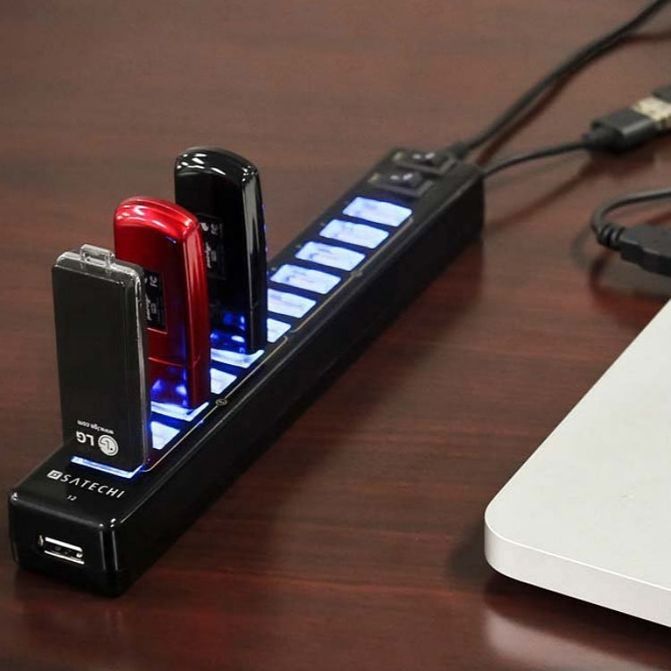 12-Port USB 2.0 HUB,Suitable for Notebook / Netbook(Black) - USB 2.0 HUB by PMC Jewellery | Online Shopping South Africa | PMC Jewellery | Buy Now Pay Later Mobicred