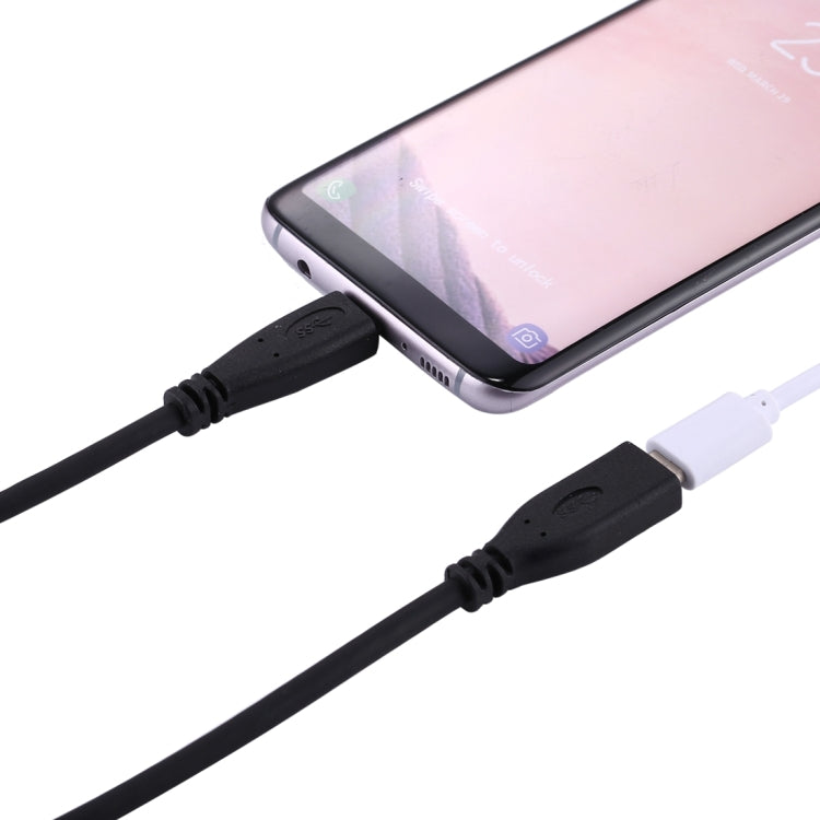 1m USB-C / Type-C 3.1 Male to USB-C / Type-C Female Connector Adapter Cable(Black) - USB-C & Type-C Cable by PMC TechLife | Online Shopping South Africa | PMC TechLife | Buy Now Pay Later Mobicred