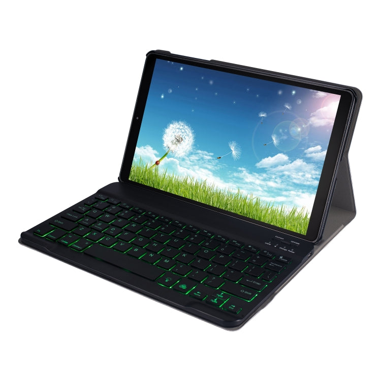 DY510D Colorful Lighting Detachable Plastic Bluetooth Keyboard Tablet Case for Samsung Galaxy Tab A 10.1 (2019) T510 / T511, with Holder (Sapphire Blue) - Samsung Keyboard by PMC TechLife | Online Shopping South Africa | PMC TechLife