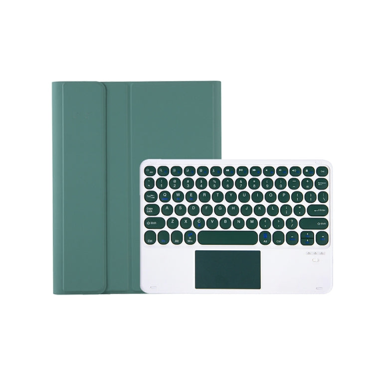 For iPad 11 2025 / 10th Gen 10.9 2022 YA10B-A Lambskin Texture Bluetooth Touch Keyboard Leather Tablet Case with Pen Slot (Dark Green) - free shipping - PMC TechLife - Order now!