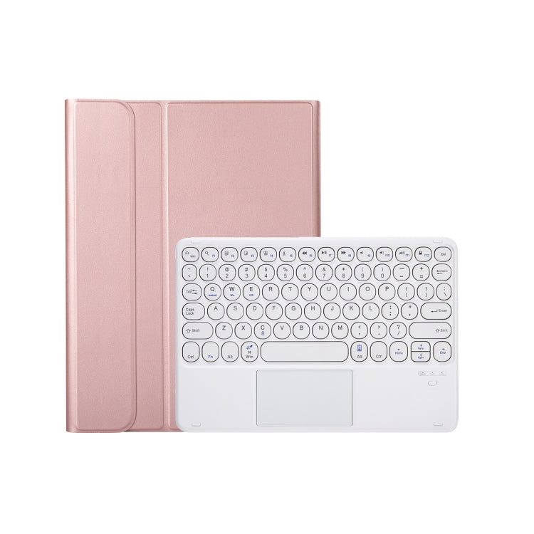 For iPad 11 2025 / 10th Gen 10.9 2022 YA10B-A Lambskin Texture Bluetooth Touch Keyboard Leather Tablet Case with Pen Slot(Rose Gold) - free shipping - PMC TechLife - Order now!