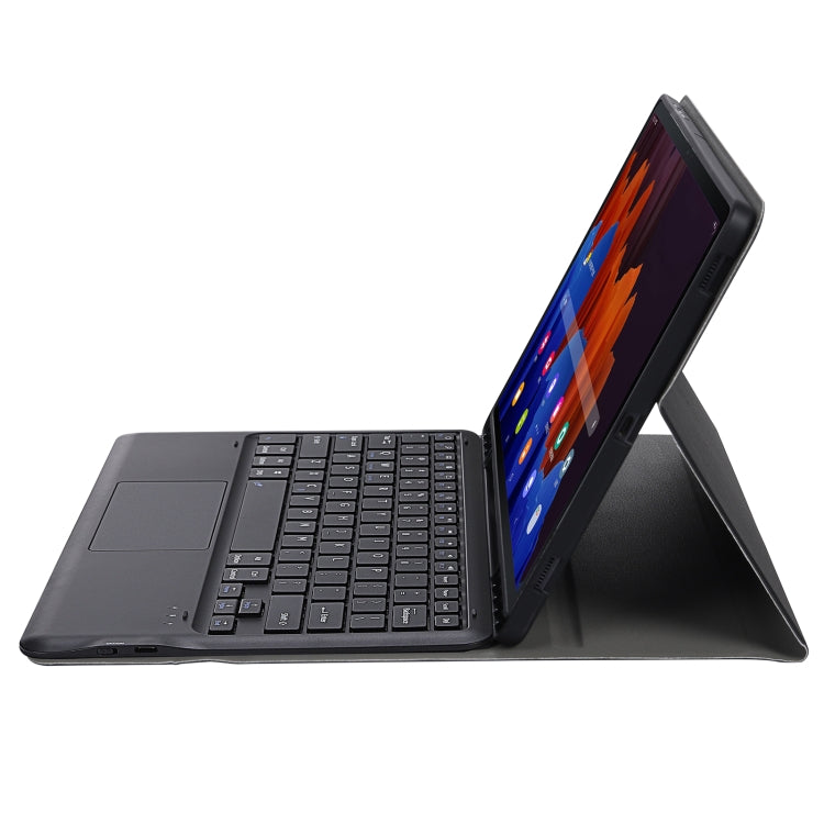 A970B-A Splittable Bluetooth Keyboard Leather Tablet Case for Samsung Galaxy Tab S7 FE T730 T736 & S7+ T970 T975, with Touchpad & Pen Slot & & Holder (Black) - Samsung Keyboard by PMC TechLife | Online Shopping South Africa | PMC TechLife