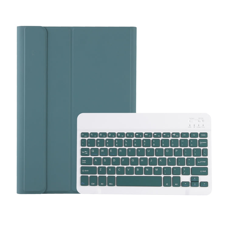For iPad 10th Gen 10.9 2022 A10B Lambskin Texture Ultra-thin Bluetooth Keyboard Leather Tablet Case with Pen Slot(Dark Green) - Universal by PMC TechLife | Online Shopping South Africa | PMC TechLife