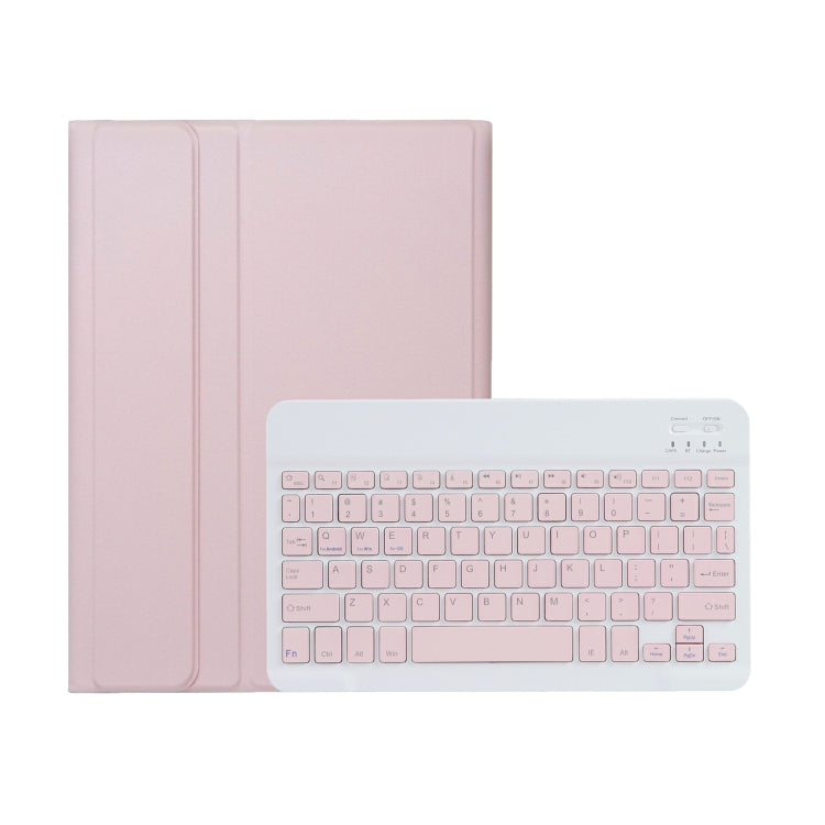 For iPad 10th Gen 10.9 2022 A10B Lambskin Texture Ultra-thin Bluetooth Keyboard Leather Tablet Case with Pen Slot(Pink) - Universal by PMC TechLife | Online Shopping South Africa | PMC TechLife