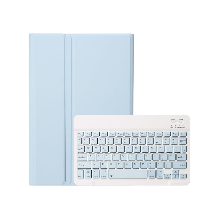 For iPad 10th Gen 10.9 2022 A10B Lambskin Texture Ultra-thin Bluetooth Keyboard Leather Tablet Case with Pen Slot(Baby Blue) - Universal by PMC TechLife | Online Shopping South Africa | PMC TechLife
