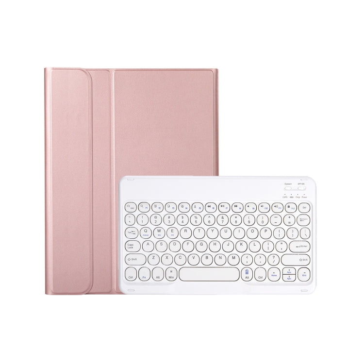For iPad 10th Gen 10.9 2022 YA10B Lambskin Texture Bluetooth Keyboard Leather Tablet Case with Pen Slot(Rose Gold) - Universal by PMC TechLife | Online Shopping South Africa | PMC TechLife