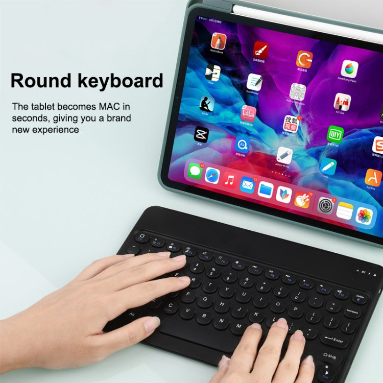 X3 10 inch Universal Tablet Round Keycap Wireless Bluetooth Keyboard (Green) - Universal Keyboard by PMC TechLife | Online Shopping South Africa | PMC TechLife