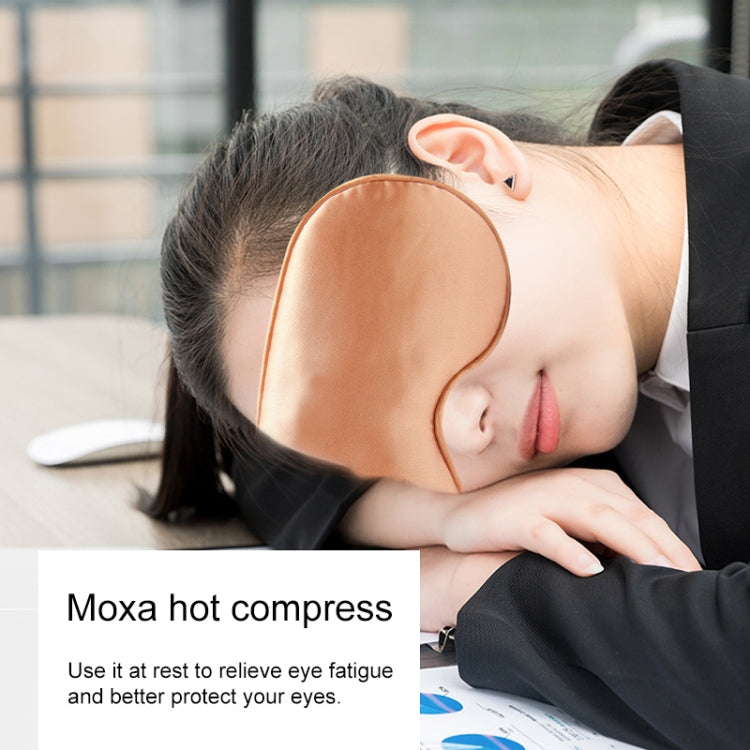 USB Charging Heating Silk Moxa Sleep Eye Mask (Rose Gold) - Eye Masks by PMC TechLife | Online Shopping South Africa | PMC TechLife | Buy Now Pay Later Mobicred