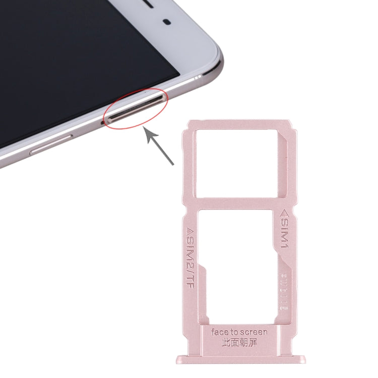 For OPPO R9sk SIM Card Tray + SIM Card Tray / Micro SD Card Tray (Rose Gold) - Card Socket by PMc TechLife | Online Shopping South Africa | PMc TechLife | Buy Now Pay Later Mobicred