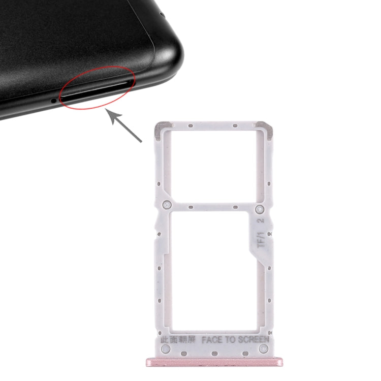 SIM Card Tray + SIM Card Tray / Micro SD Card Tray for Xiaomi Redmi Note 6 Pro (Rose Gold) - Card Tray by PMc TechLife | Online Shopping South Africa | PMc TechLife | Buy Now Pay Later Mobicred