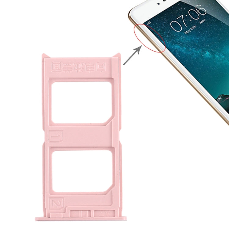 For Vivo V3 2 x SIM Card Tray (Rose Gold) - Card Socket by PMc TechLife | Online Shopping South Africa | PMc TechLife | Buy Now Pay Later Mobicred