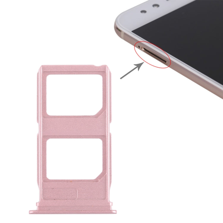 For Vivo X9 Plus 2 x SIM Card Tray (Rose Gold) - Card Socket by PMc TechLife | Online Shopping South Africa | PMc TechLife | Buy Now Pay Later Mobicred