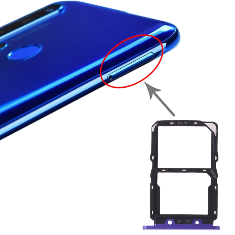 SIM Card Tray + NM Card Tray for Huawei Nova 5(Purple) - Card Socket by PMc TechLife | Online Shopping South Africa | PMc TechLife | Buy Now Pay Later Mobicred