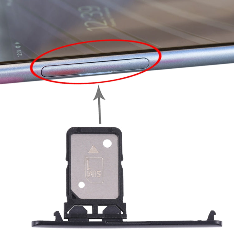 Single SIM Card Tray for Sony Xperia 10 Plus(Black) - Card Tray by PMC TechLife | Online Shopping South Africa | PMC TechLife | Buy Now Pay Later Mobicred