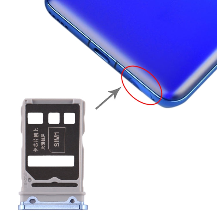 SIM Card Tray + SIM Card Tray for Huawei Honor V30 Pro / Honor V30 (Silver) - Card Socket by PMc TechLife | Online Shopping South Africa | PMc TechLife | Buy Now Pay Later Mobicred