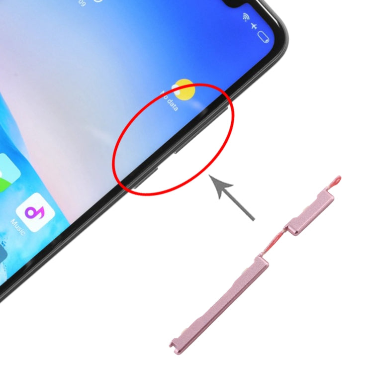 Side Keys for Xiaomi Redmi Note 6 Pro(Pink) - Home key & Side Key by PMc TechLife | Online Shopping South Africa | PMc TechLife | Buy Now Pay Later Mobicred