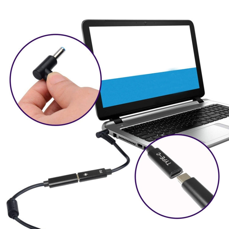 DP 5.5 x 1.7mm to Type-C Female Power Adapter Charger Cable (Black) - Universal Power Adapter by PMC TechLife | Online Shopping South Africa | PMC TechLife | Buy Now Pay Later Mobicred