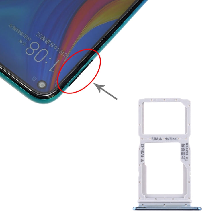 SIM Card Tray + SIM Card Tray / Micro SD Card Tray for Huawei Enjoy 10 Plus (Blue) - Card Socket by PMc TechLife | Online Shopping South Africa | PMc TechLife | Buy Now Pay Later Mobicred