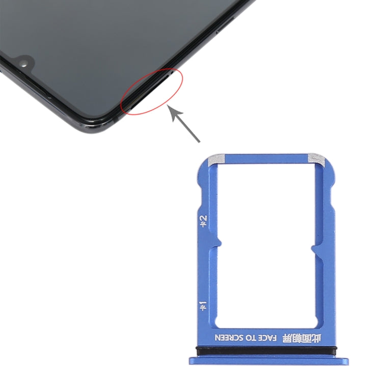 SIM Card Tray + SIM Card Tray for Xiaomi Mi 9(Blue) - Card Tray by PMc TechLife | Online Shopping South Africa | PMc TechLife | Buy Now Pay Later Mobicred