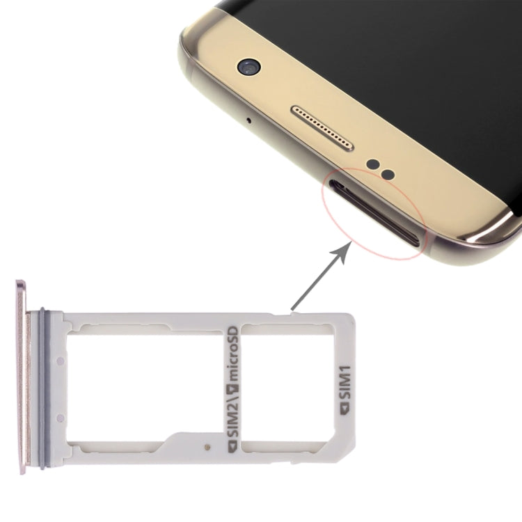 For Galaxy S7 Edge 2 SIM Card Tray / Micro SD Card Tray (Gold) - free shipping - PMc TechLife - Order now!
