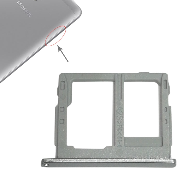 For Galaxy Tab A 8.0 / T380 / T385 SIM Card Tray + Micro SD Card Tray (Grey) - free shipping - PMc TechLife - Order now!