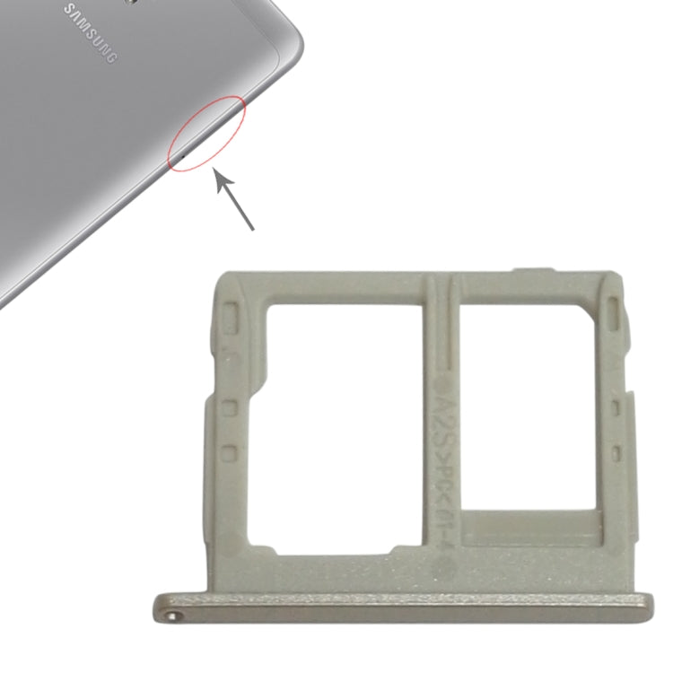For Galaxy Tab A 8.0 / T380 / T385 SIM Card Tray + Micro SD Card Tray (Gold) - free shipping - PMc TechLife - Order now!