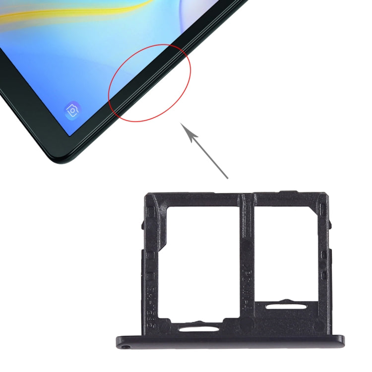 For Galaxy Tab A 10.5 inch T595 4G SIM Card Tray + Micro SD Card Tray (Black) - free shipping - PMc TechLife - Order now!