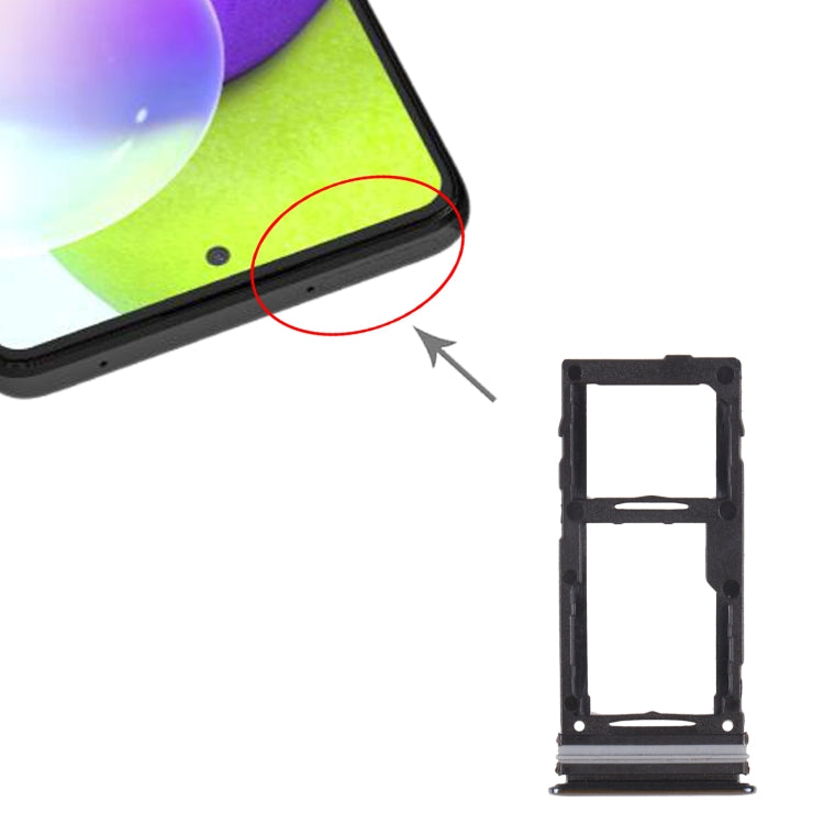 For Samsung Galaxy A52 SM-A525 SIM Card Tray + SIM Card Tray / Micro SD Card Tray (Black) - free shipping - PMc TechLife - Order now!