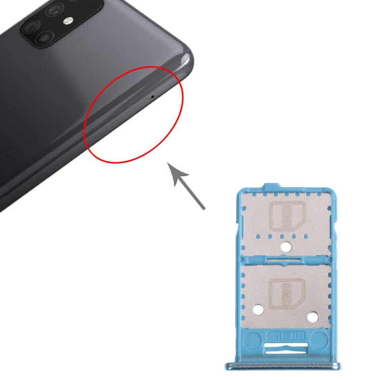 For Samsung Galaxy M31s SM-M317 SIM Card Tray + SIM Card Tray + Micro SD Card Tray (Green) - free shipping - PMc TechLife - Order now!