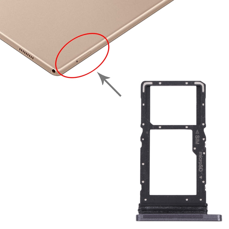 For Samsung Galaxy Tab A7 10.4 (2020) SM-T505 SIM Card Tray + Micro SD Card Tray (Black) - free shipping - PMc TechLife - Order now!