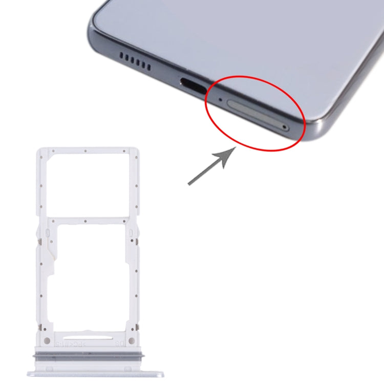 For Samsung Galaxy A33 5G SM-A336B Original SIM Card Tray + SIM Card Tray / Micro SD card tray (White) - free shipping - PMc TechLife - Order now!