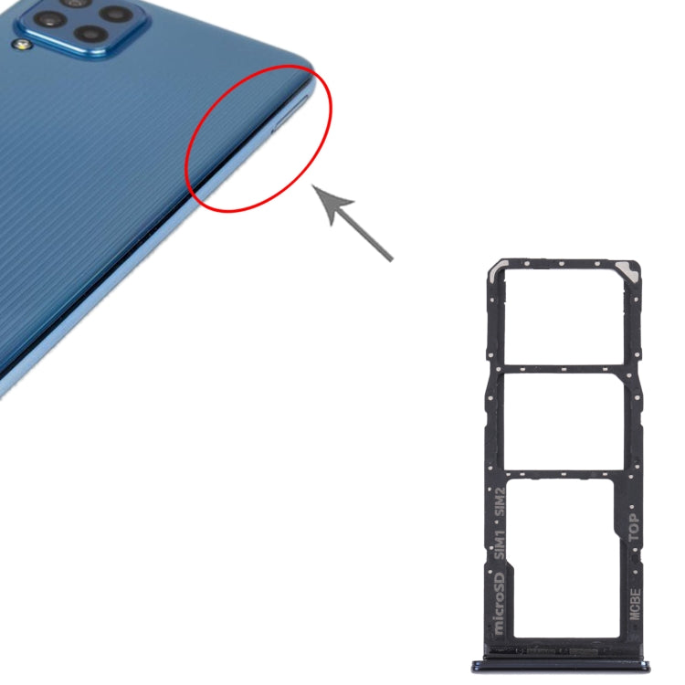 For Samsung Galaxy M32 5G SM-M326B Original SIM Card Tray + SIM Card Tray + Micro SD card tray (Black) - free shipping - PMc TechLife - Order now!
