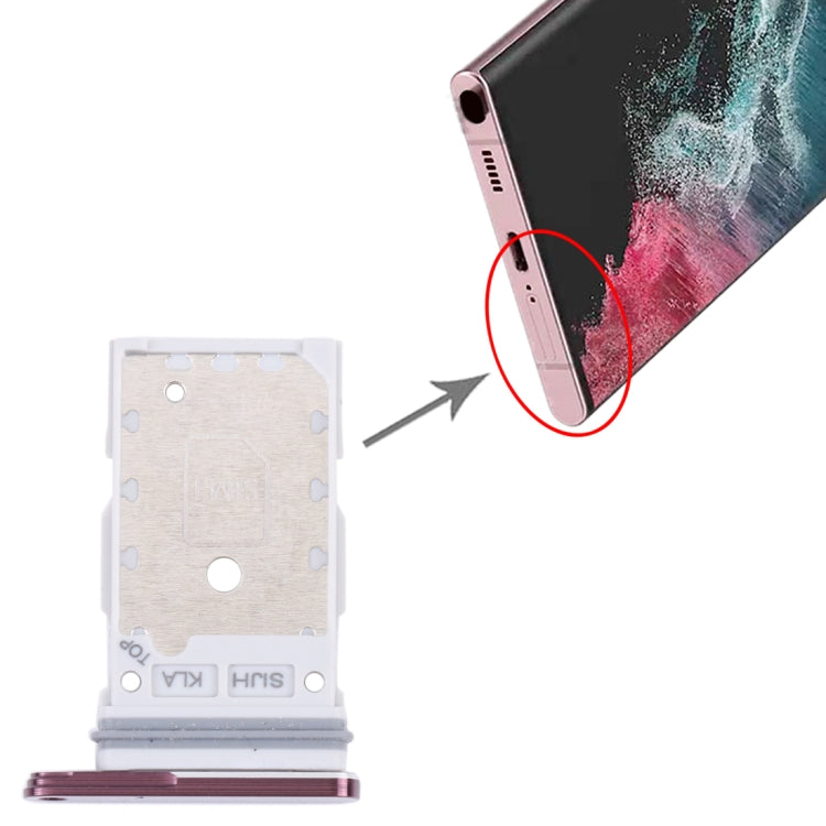 For Samsung Galaxy S22 Ultra 5G SM-S908B Original SIM Card Tray + SIM Card Tray (Purple) - free shipping - PMc TechLife - Order now!