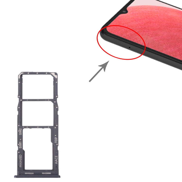 For Samsung Galaxy A13 SM-A135 Original SIM Card Tray + SIM Card Tray + Micro SD Card Tray (Black) - free shipping - PMc TechLife - Order now!