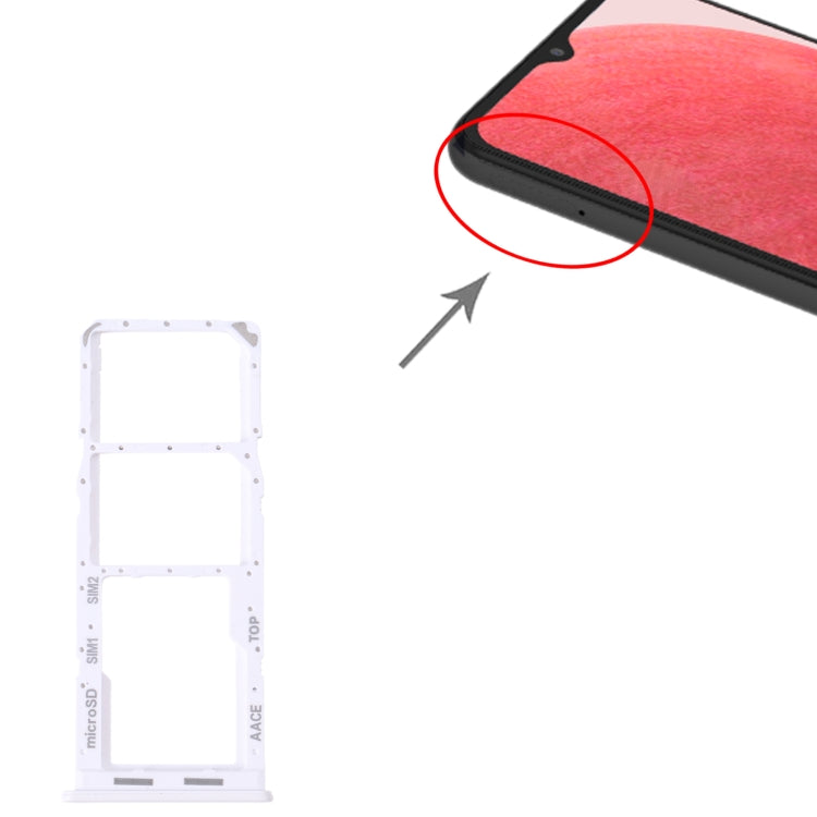 For Samsung Galaxy A13 SM-A135 Original SIM Card Tray + SIM Card Tray + Micro SD Card Tray (White) - free shipping - PMc TechLife - Order now!