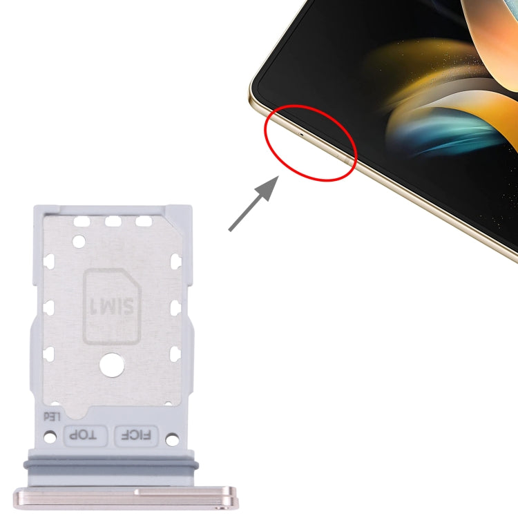 For Samsung Galaxy Z Fold4 SM-F936B Original SIM Card Tray + SIM Card Tray (Gold) - free shipping - PMc TechLife - Order now!