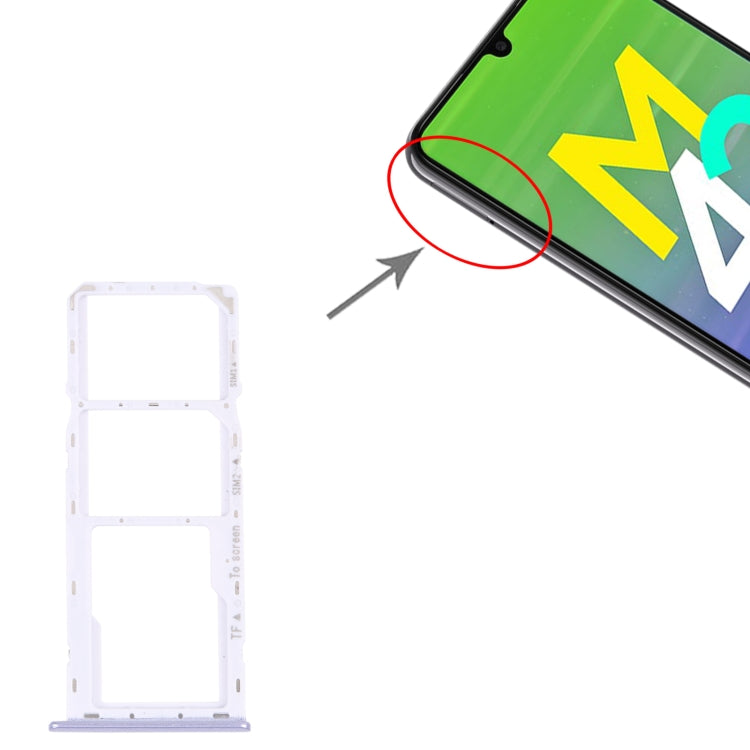 For Samsung Galaxy M42 5G SM-A436B Original SIM Card Tray + SIM Card Tray + Micro SD card tray (Purple) - free shipping - PMc TechLife - Order now!