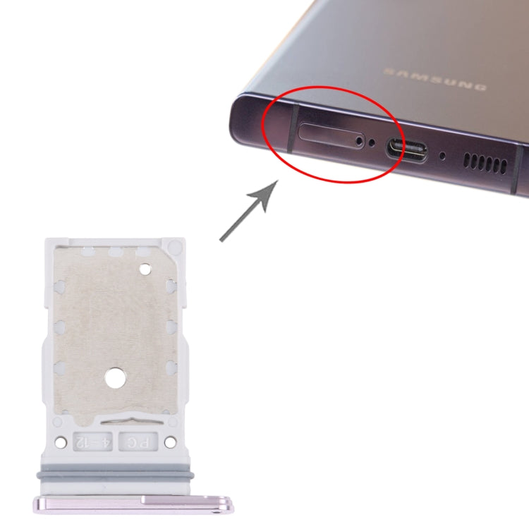 For Samsung Galaxy S23 Ultra SM-S918B Original SIM Card Tray + SIM Card Tray(Pink) - free shipping - PMc TechLife - Order now!