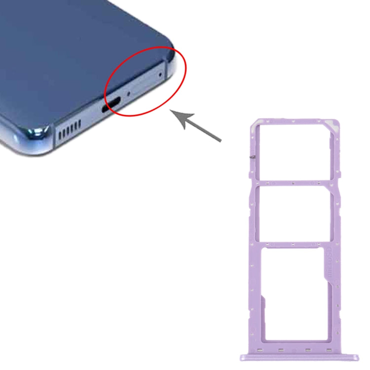 For Samsung Galaxy M04 SM-M045F Original SIM Card Tray + SIM Card Tray + Micro SD Card Tray (Purple) - free shipping - PMc TechLife - Order now!