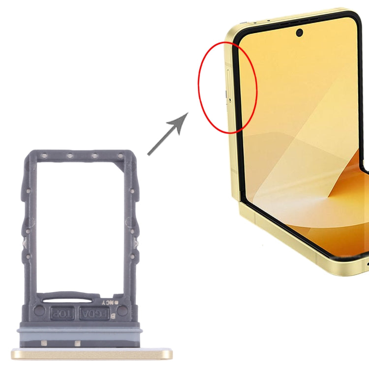 For Samsung Galaxy Z Flip6 SM-F741B Original SIM Card Tray (Gold) - free shipping - PMc TechLife - Order now!