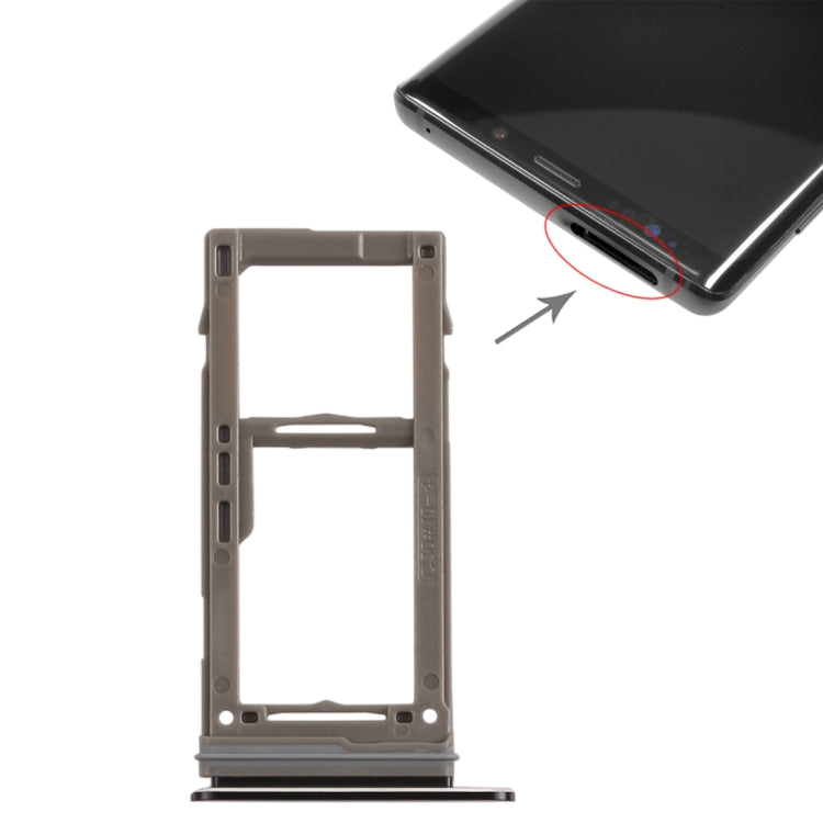 For Galaxy Note9 SIM Card Tray + Micro SD Card Tray (Black) - free shipping - PMc TechLife - Order now!