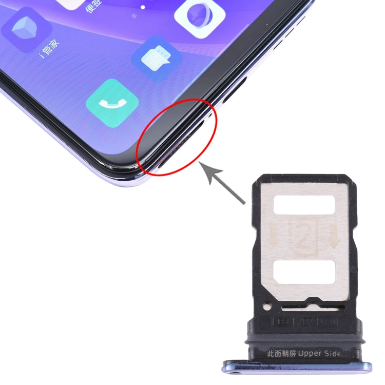 For Vivo Y73s V2031A SIM Card Tray + SIM Card Tray (Purple) - free shipping - PMc TechLife - Order now!