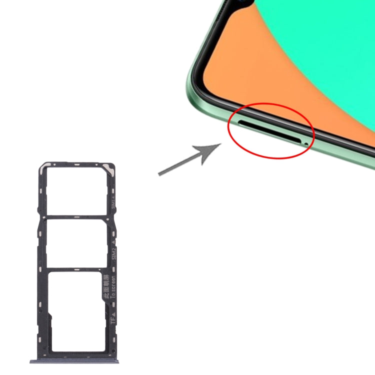 For OPPO Realme C11 RMX2185 SIM Card Tray + SIM Card Tray + Micro SD Card Tray (Grey) - free shipping - PMC TechLife - Order now!