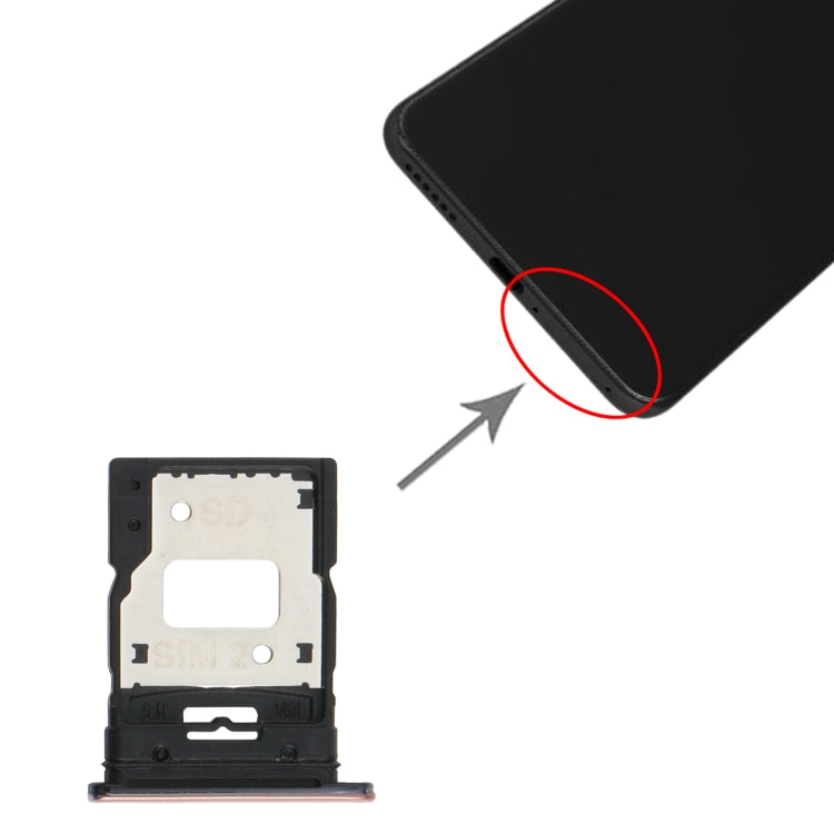 SIM Card Tray + SIM Card Tray / Micro SD Card Tray for Xiaomi Mi 11 Lite/11 Lite 5G NE M2101K9AG(Gold) - Card Tray by PMC TechLife | Online Shopping South Africa | PMC TechLife | Buy Now Pay Later Mobicred