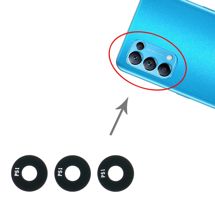 For OPPO Reno5 PEGM00 PEGT00 10pcs Back Camera Lens - Camera Series by PMC TechLife | Online Shopping South Africa | PMC TechLife | Buy Now Pay Later Mobicred