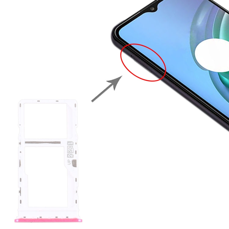 SIM Card Tray + SIM Card Tray / Micro SD Card Tray for Motorola Moto G10 XT2127-2 (Red) - Card Socket by PMc TechLife | Online Shopping South Africa | PMc TechLife | Buy Now Pay Later Mobicred