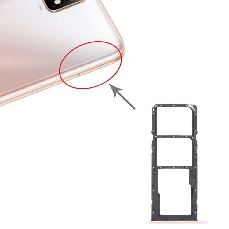 SIM Card Tray + SIM Card Tray + Micro SD Card Tray for Huawei Enjoy 20 SE 4G(Gold) - Card Socket by PMc TechLife | Online Shopping South Africa | PMc TechLife | Buy Now Pay Later Mobicred