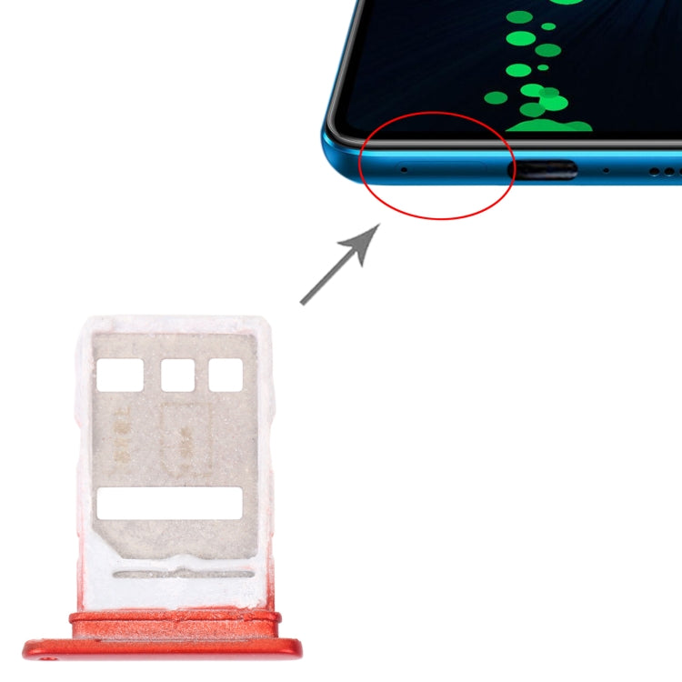 SIM Card Tray + SIM Card Tray / NM Card Tray for Honor X10 5G (Red) - free shipping - PMc TechLife - Order now!